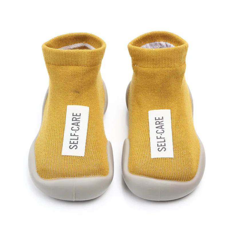 Ботинки детские Нескользящие мягкая резиновая обувь для первых шагов младенцев