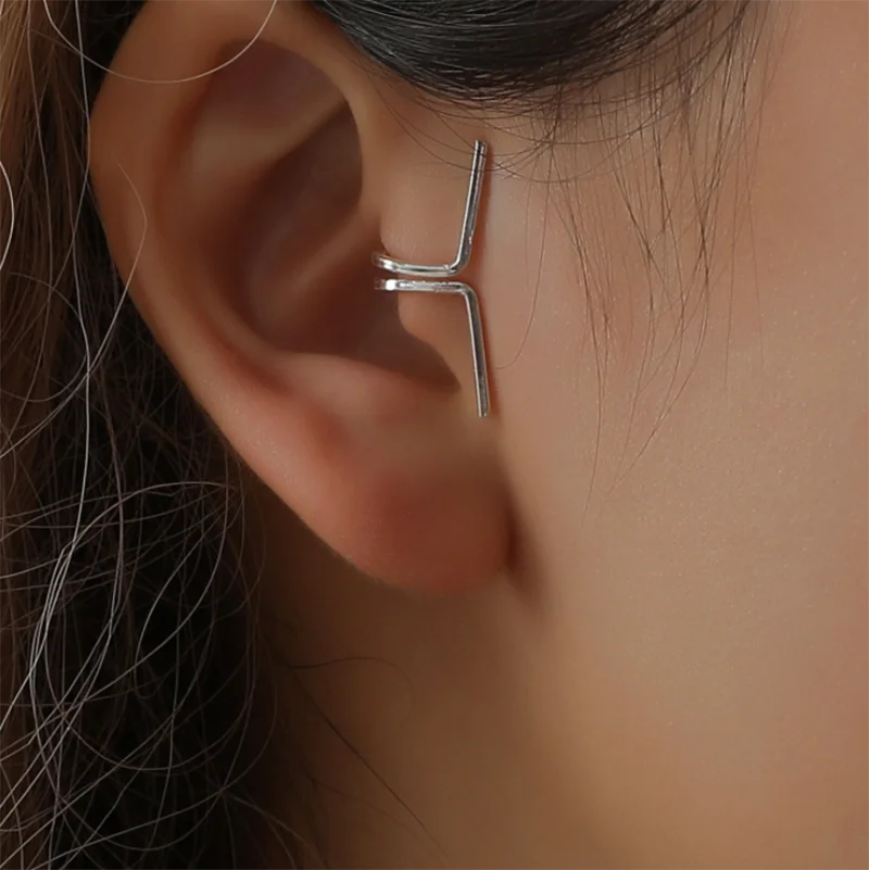 

Bar Copper Tragus Ear Cuff Non Tragus Piercing Earring Brief Wire Faux Tragus Earring Edgy Ear Cuff Best Gift