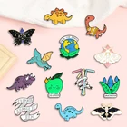 Креативная модная брошь в форме капли динозавра бабочки масла заколка для джинсовой сумки Забавный подарок для мужчин и женщин модное украшение для одежды