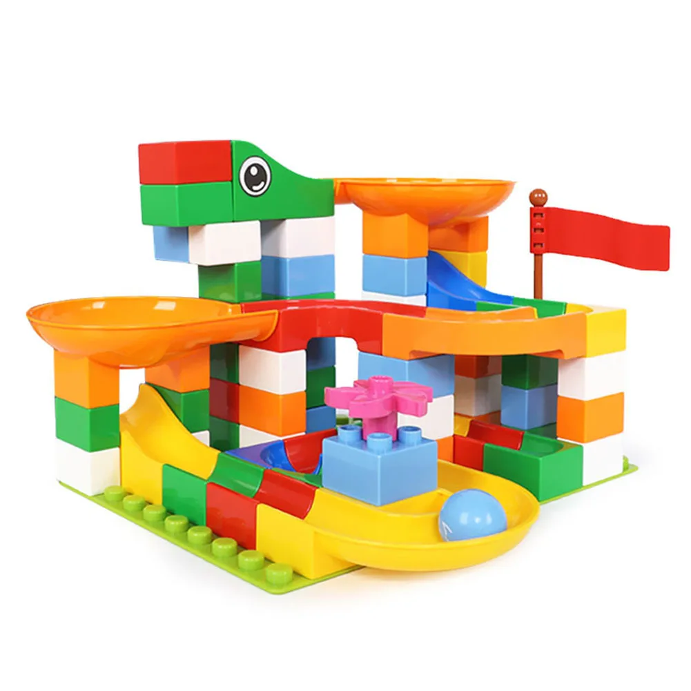 

88 шт. Мрамор гоночный автомобиль DIY слайд большие частицы Пластик строительные блоки для детей, игрушки Воронка слайд игрушка «сделай сам»