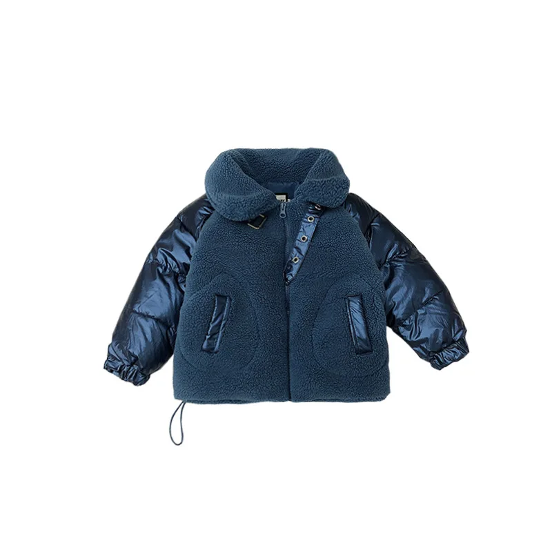 

80-130 Cm Winter Girls Boys Thick Warm Parkas Baby Kids Children Fleece Coat Jacket Outerwear