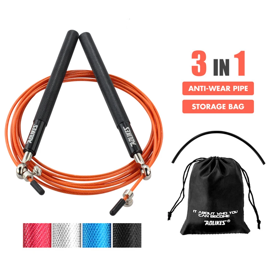 

Crossfit Speed Jump Rope Professional Skipping Rope For MMA Boxing Fitness Skip Workout Training With Carrying Bag Spare Cable