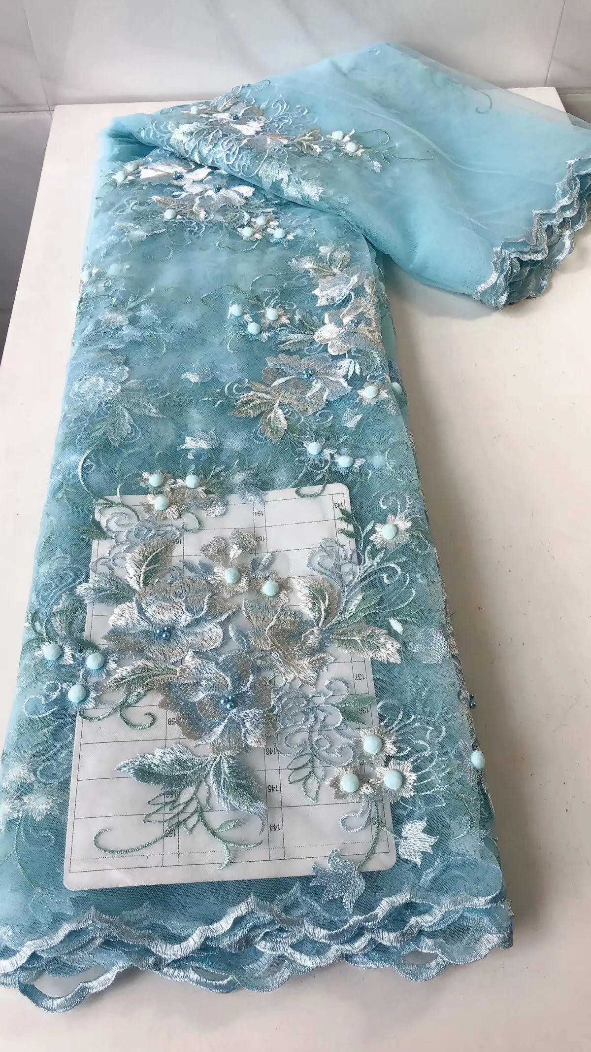 Новинка 2021 кружевная ткань из тюля с 3D цветами розового цвета бусинами и камнями