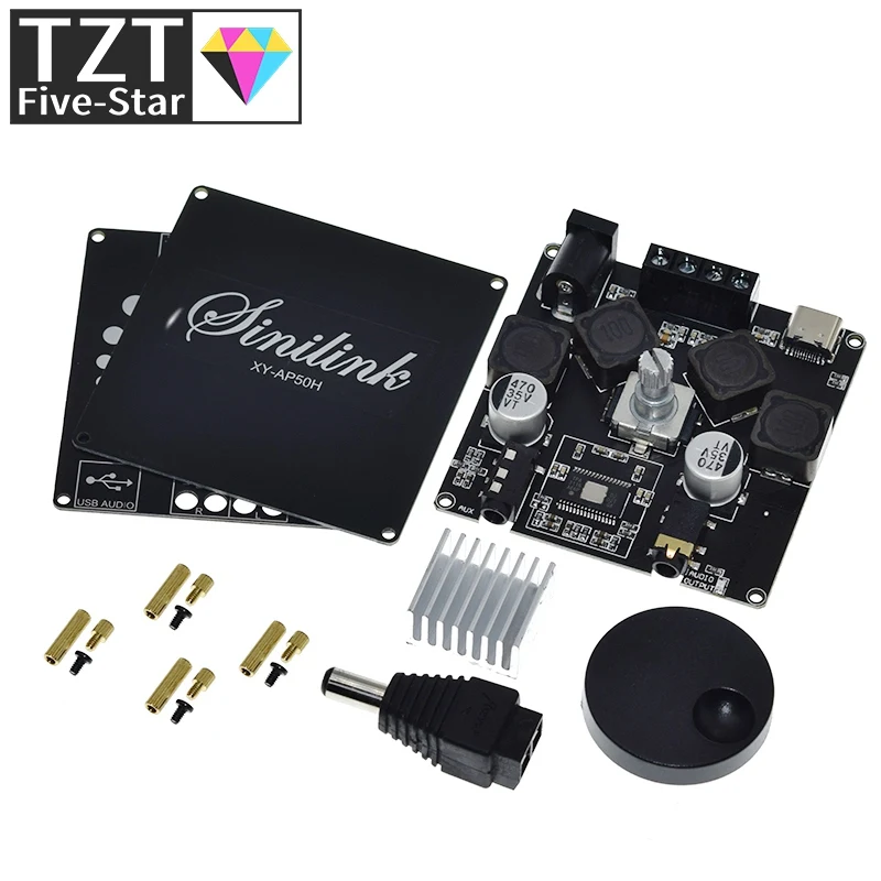 Sinilink AP50H HIFI Bluetooth 5.0 беспроводной аудио TPA3116D2 плата цифрового усилителя мощности 50