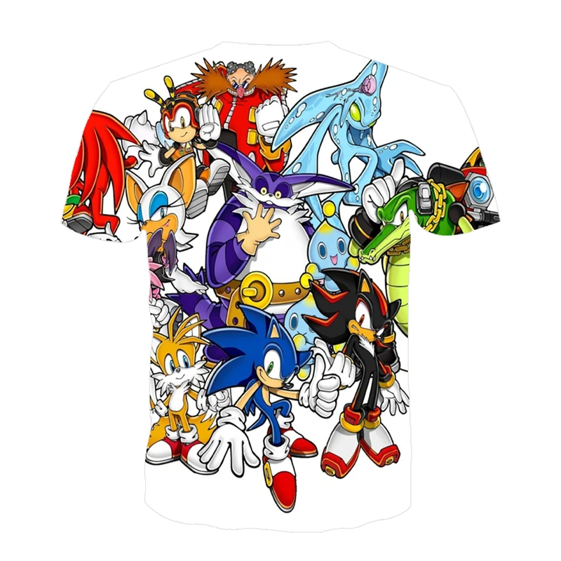 

2021 Spring Sonic Boys T Shirt Fashion 3D Print Kids T Shirt For Boy sonic Short Sleeve Baby Girls T Shirt Children's Clothes