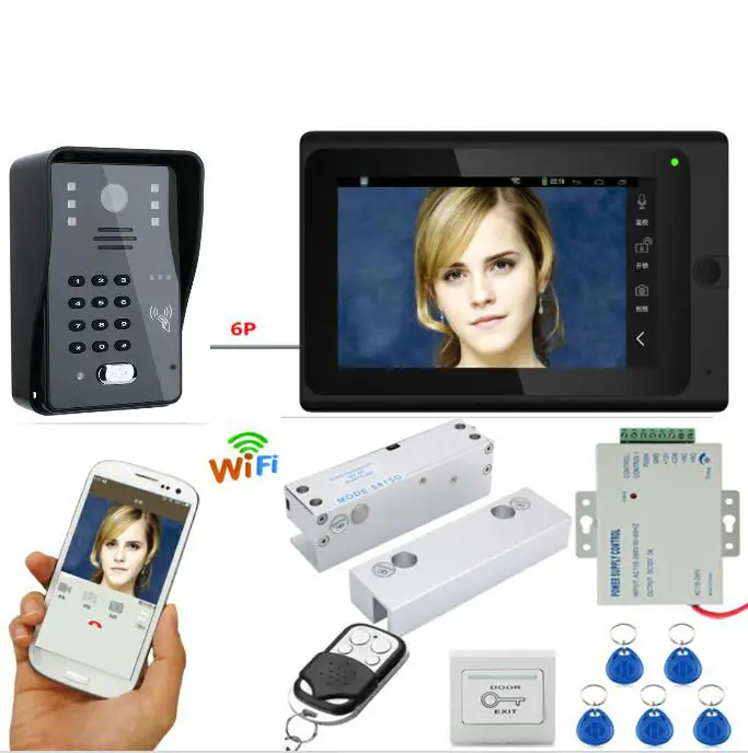 Система видеозвонков SmartYIBA с Wi-Fi система звонков через приложение ID-карты кнопка