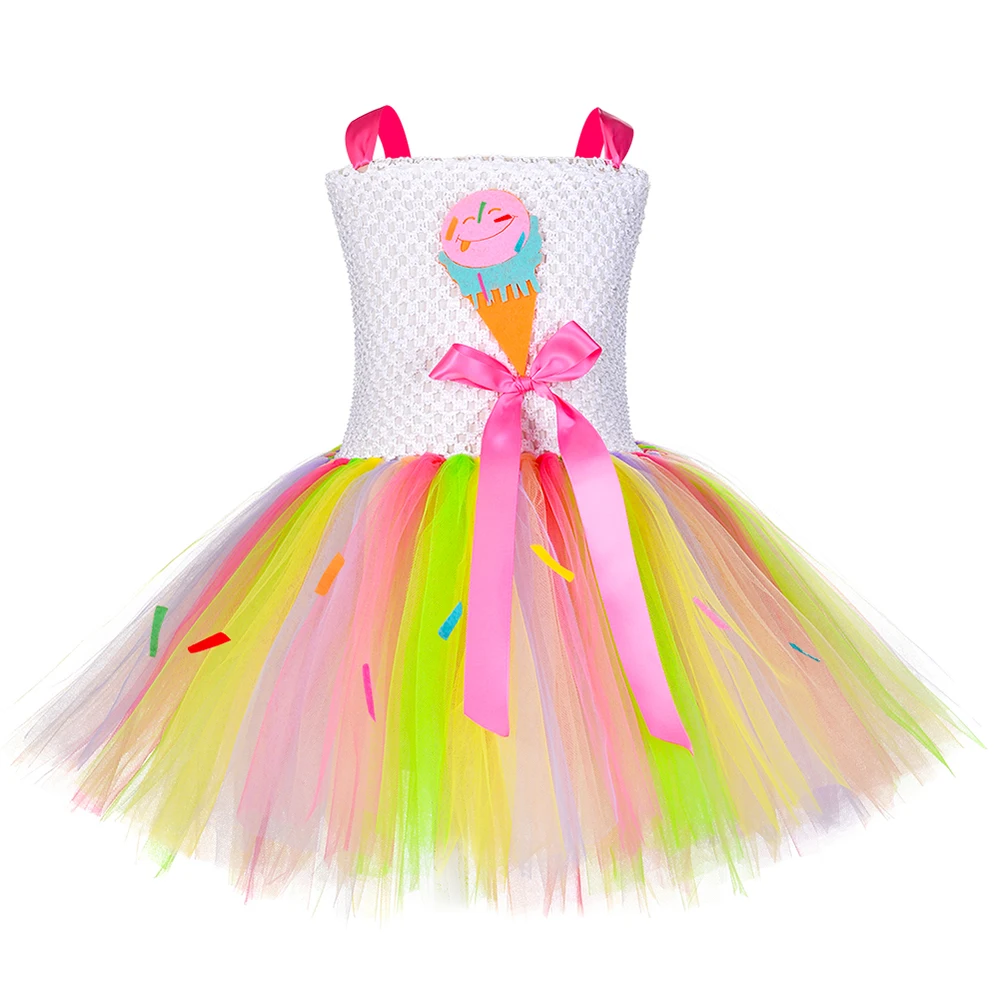 Платье-пачка для девочек детское разноцветное Радужное праздничное | Детская