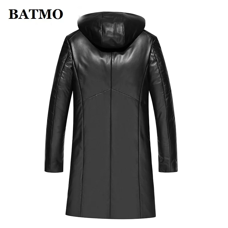 BATMO Новое поступление зимние высококачественные куртки из овечьей кожи с гусиным пухом мужская теплая куртка из натуральной кожи, большие размеры