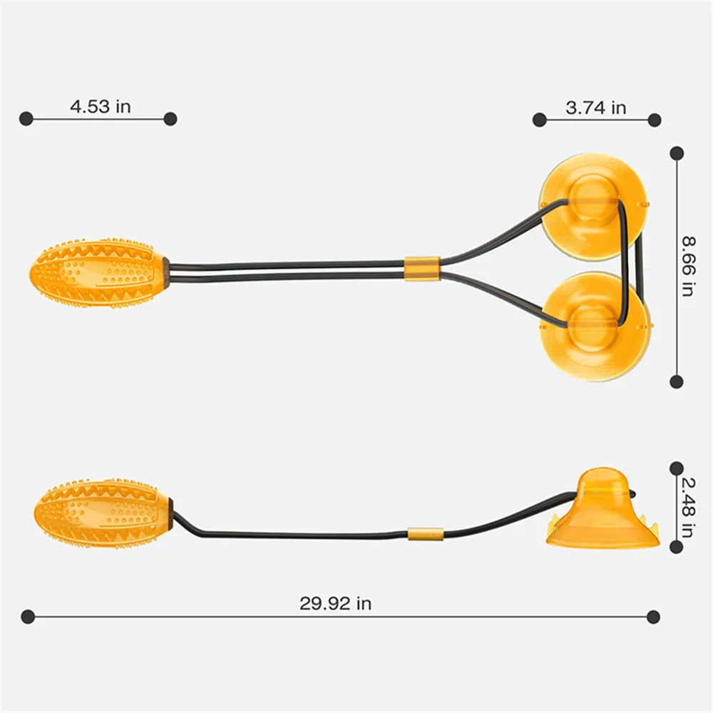 На веревке для собак мяч потяните игрушки двойная присоска жевать буксир собака