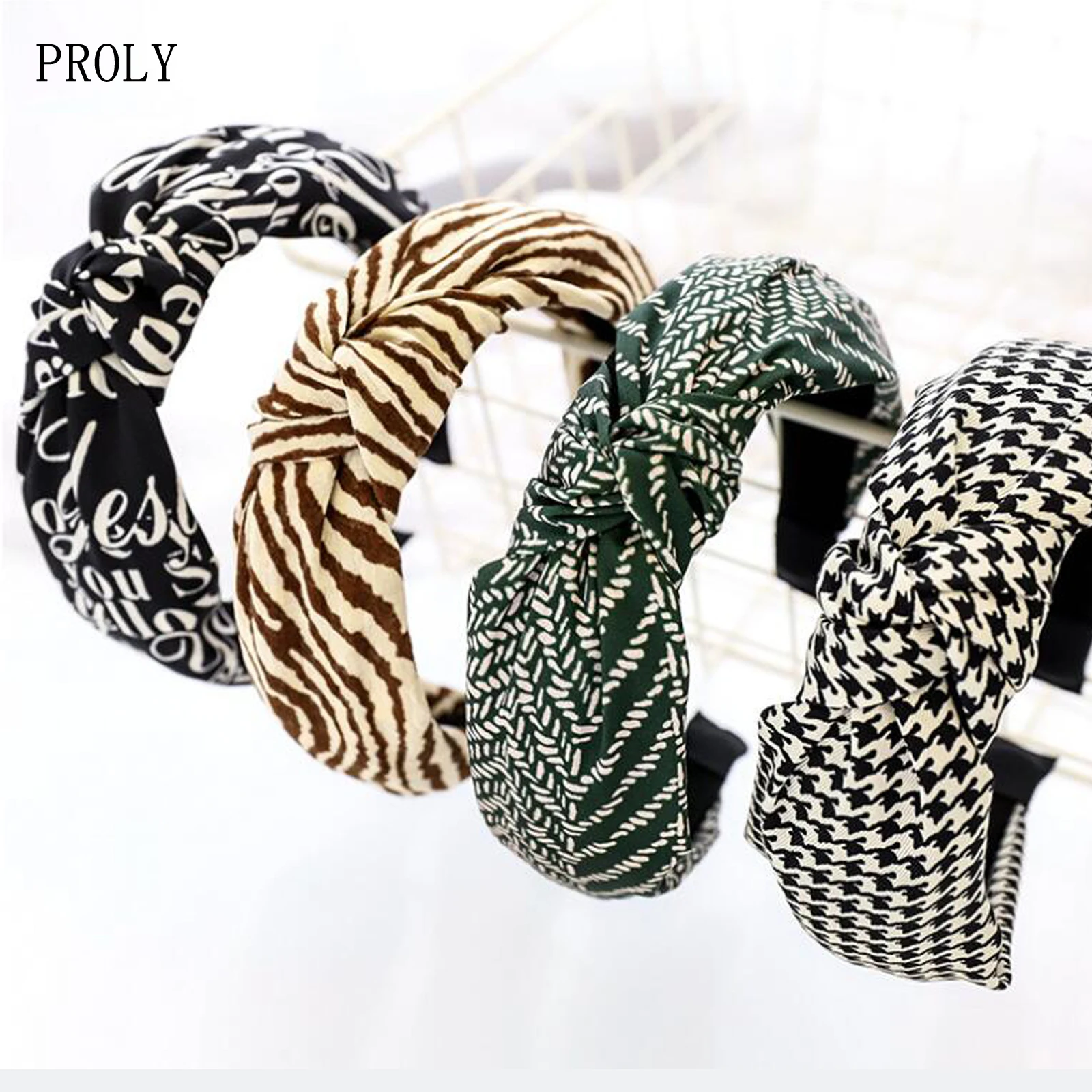 

PROLY New Fashion Girls Hair Accessories Soft Flower Leopard Headband Center Knot Turban Casual Center Knot Hair Hoop Women