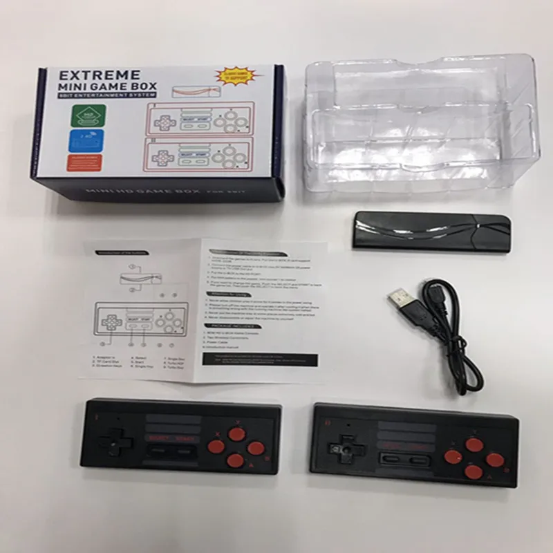 Мини консоль для видеоигр Ретро игровая встроенный 628 классические игры