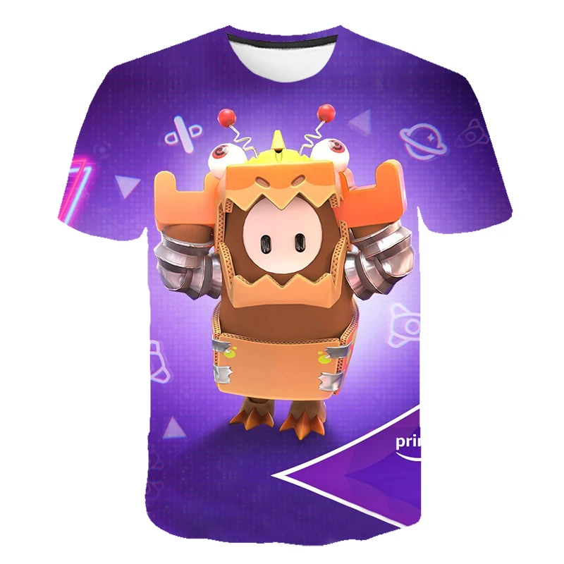 

Футболка для мальчиков и девочек, повседневная графическая рубашка с принтом 3D, с коротким рукавом и изображением желейных бобов для игр, ле...