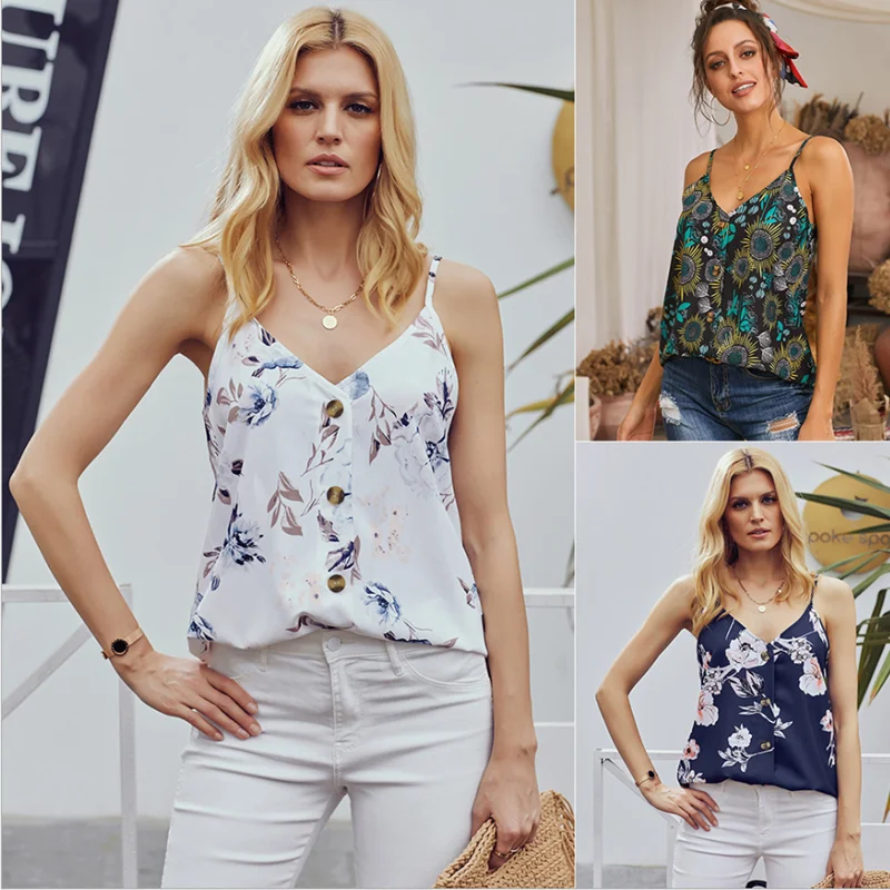 Новая модная летняя женская одежда на бретельках с v образным вырезом