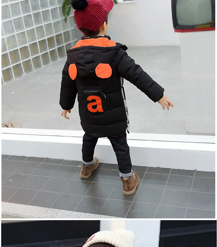 Children Boys Winter New Down Cotton Jackets Little Boys Outwear Clothing Kids Parka Warm Thicken Coat For Boys Clothes Suit