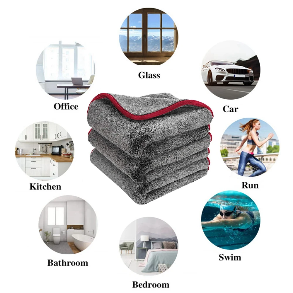 

Car Wash Towel Microfiber Thick Car Polishing Drying Towels Detailing Absorbent Microfiber Coral Fleece Cleaning Cloth