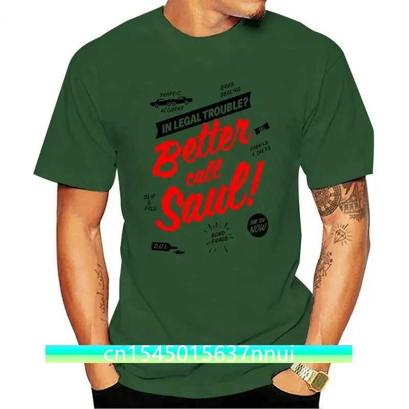 

New short sleeve Better Call Saul Men Tshirt Los Pollos Hermanos Cotton Fashion O-Neck Tops Tees T-Shirts casual