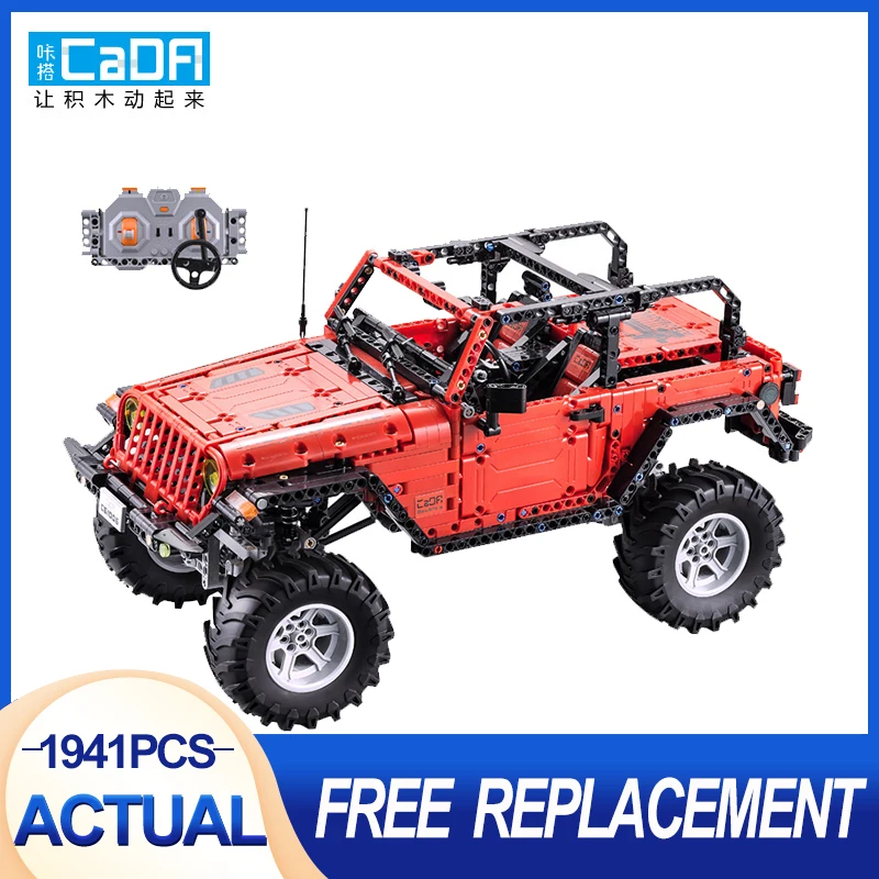 

Высокотехнологичный Jeep Wrangler c6cada 1006 с мотором на дистанционном управлении, сборные строительные блоки, кирпичи «сделай сам», Детская развив...