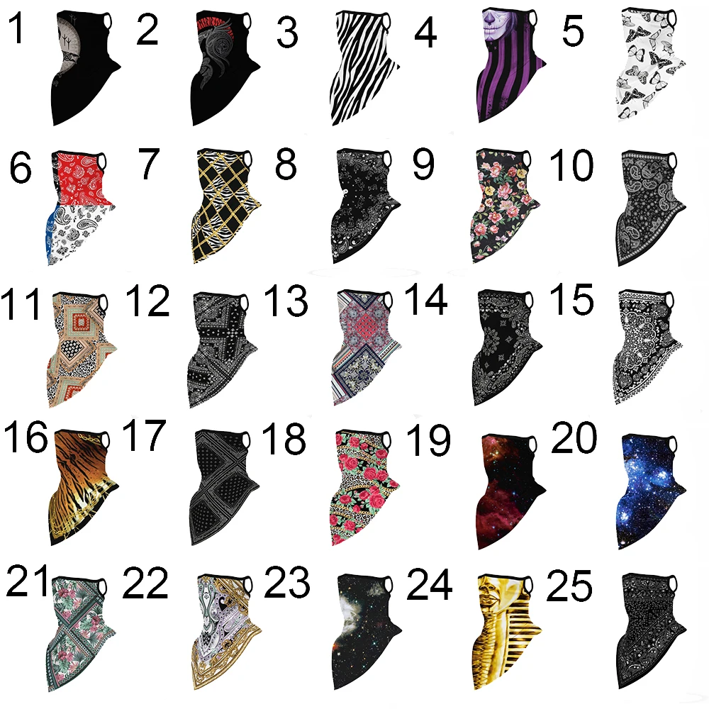 

1PC Multi-function Ice Silk Magic Scarf Windproof Sun Protection Half Face Mask Cycling Bandana Outdoor Headwear Neck Cover