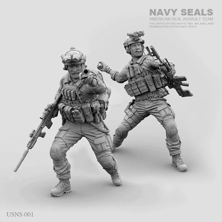 

1/35 resin figure model kit Modern US NAVY SEALS soldiers (2pcs/lot) Unpainted