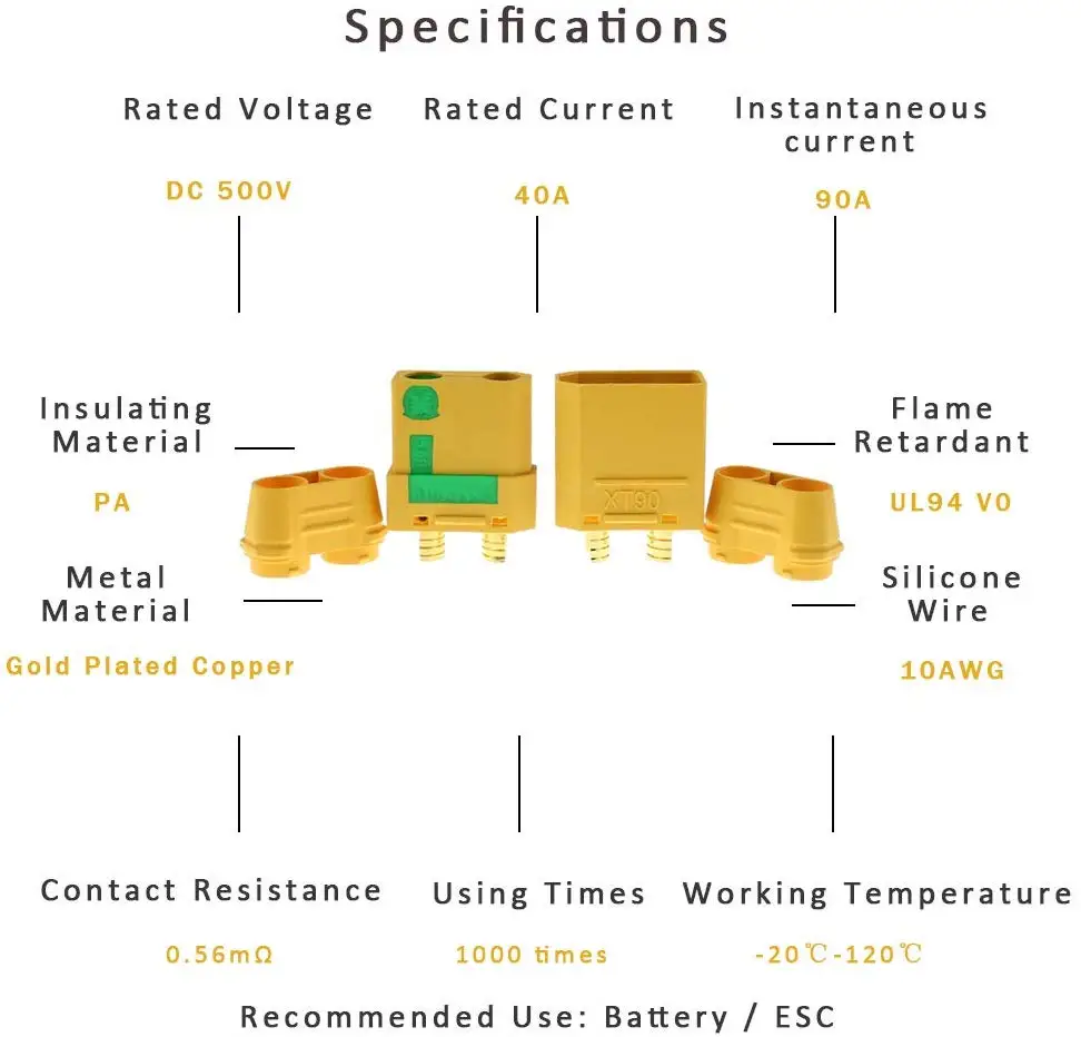 5 пар разъем для аккумулятора
