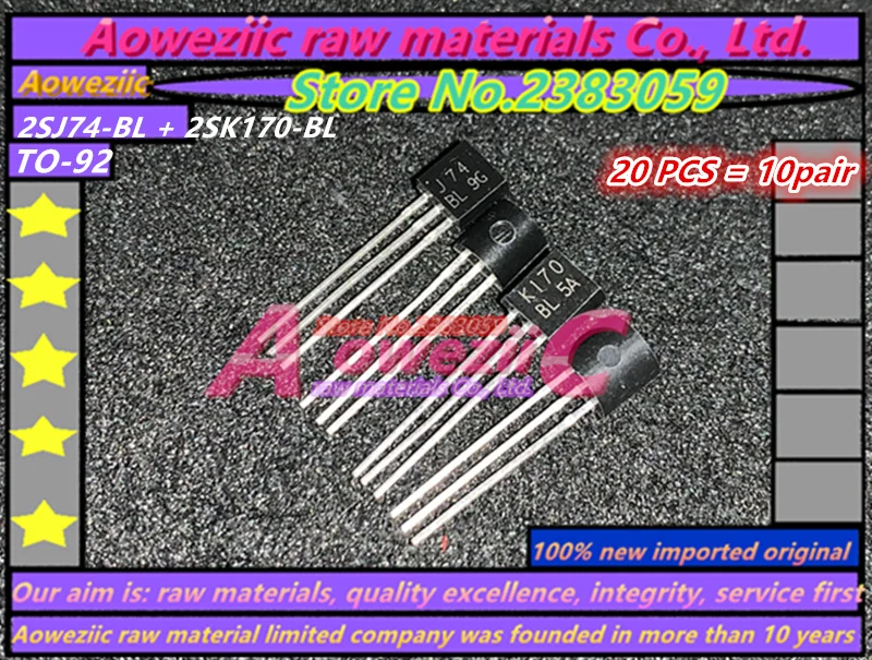 Aoweziic новая импортная оригинальная 2SK170-BL 2SJ74-BL 2SK170-BL 2SJ74 2SK170 TO-92 аудио соответствует транзистор Мощность Триод
