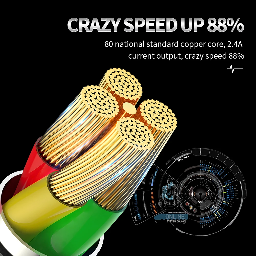 Умный кабель для зарядки с разъемом типа C iPhone 11 samsung huawei Xiaomi провод