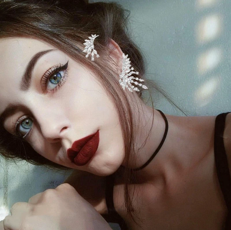 Новые роскошные блестящие серьги клипсы с кубическим цирконием AAA для женщин