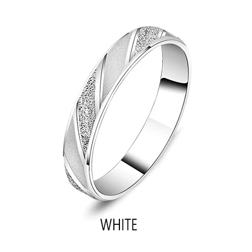 white Классические матовые 18 К AU750 Настоящее твердое золото обручальные кольца для влюбленных пар мужчин и женщин элегантные свадебные кольца ювелирные изделия подарок - Gem Color: white