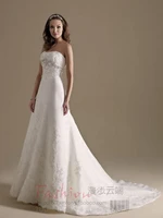 free shipping casamento beading vestido de noiva 2016 new fashionable romantic appliques sexy long wedding dress bridal gown