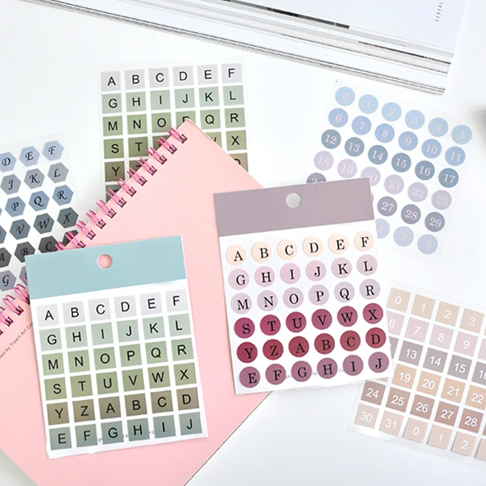 Feature Circle Index sticker Calendar Remarks week plan date Decorative paper school Supplies DIY Crafts 3pcs | Дом и сад