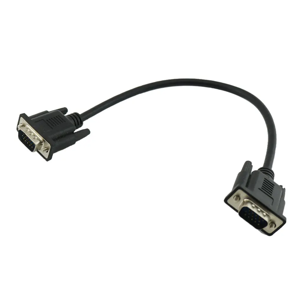 HD 15Pin VGA D Sub DB15 короткий видеокабель штекер для монитора 30 см|Кабели VGA| |
