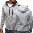 Зимний флисовый мужской свитер, пальто с боковым карманом, вязаный кардиган с длинным рукавом, на молнии, осенняя Теплая мужская модная повседневная одежда