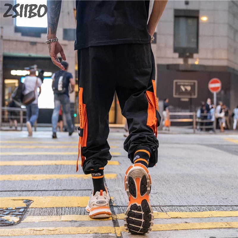 2019 сращивающиеся накладные карманы шаровары мужские беговые брюки в