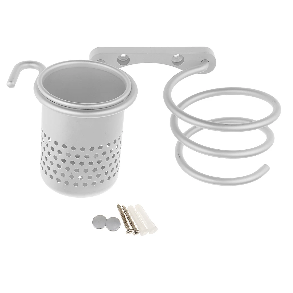 

Фен хранения Организатор гребень держатель настенное крепление подставка Ванная комната комплект