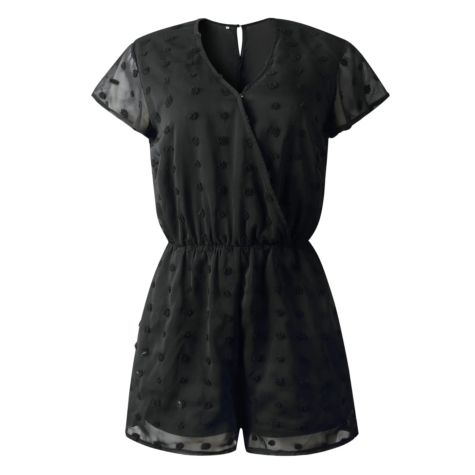 

Summer Casual Women Floral Dot Print Playsuits Jumpsuit 2021new Lace Up Jumpsuit Women Fashion Summer Beach Short Jumpsuit