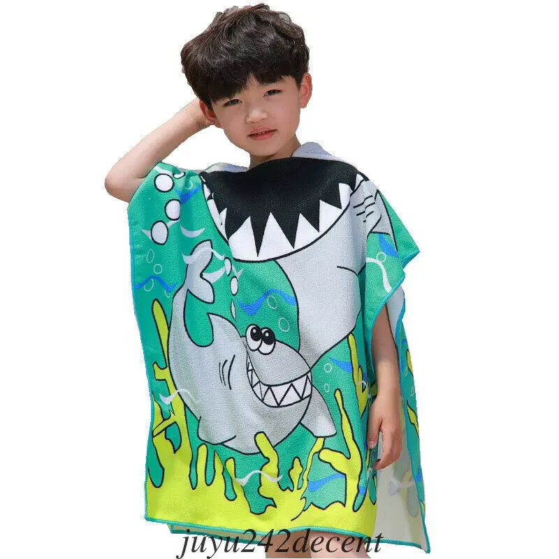 Мягкое теплое детское банное одеяло с капюшоном и мультяшным принтом | Мать