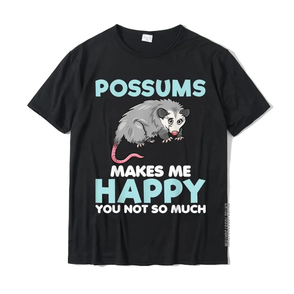 

Смешная футболка Possum «делает меня счастливым», подарок для влюбленных, женская футболка, хлопковая Мужская футболка, классические топы, заб...