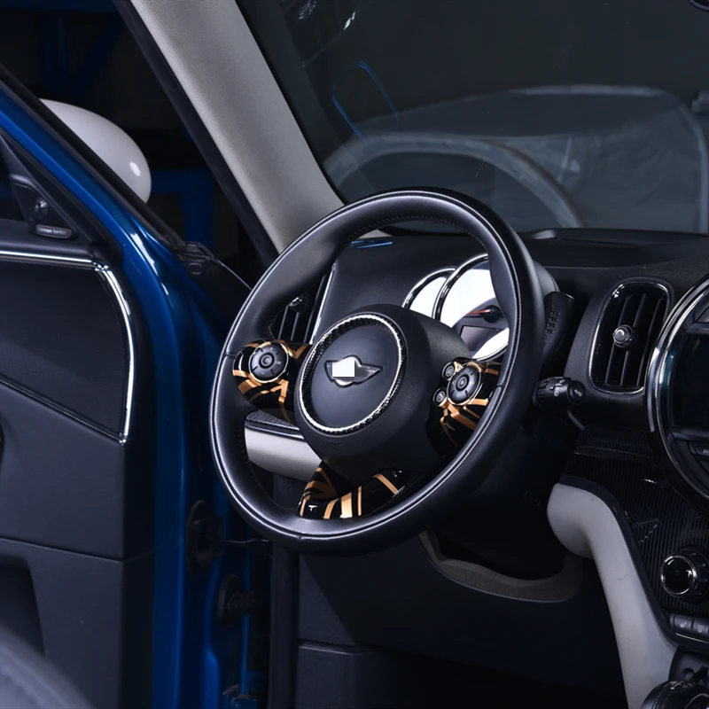 Многофункциональная декоративная кнопка на руль автомобиля наклейки для BMW MINI Cooper Countryman F54 F55 F56 F57 F60 JCW