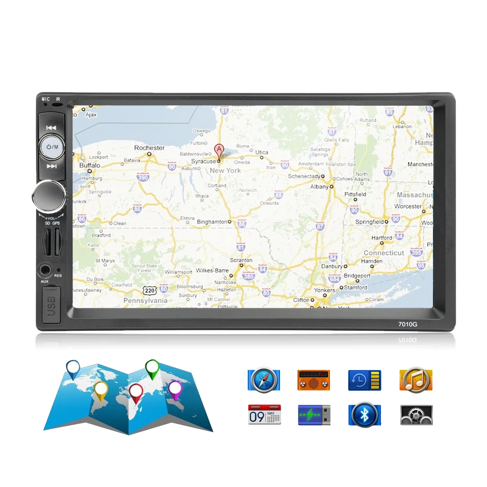 Автомагнитола 2 Din с GPS навигацией автомобильный радиоприемник мультимедийный