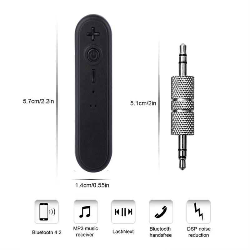 Bluetooth-compatible Transmitter Audio Receiver 3.5mm Jack Aux Speaker Adapter Music Handsfree Bluetooth Car Z2 | Автомобили и