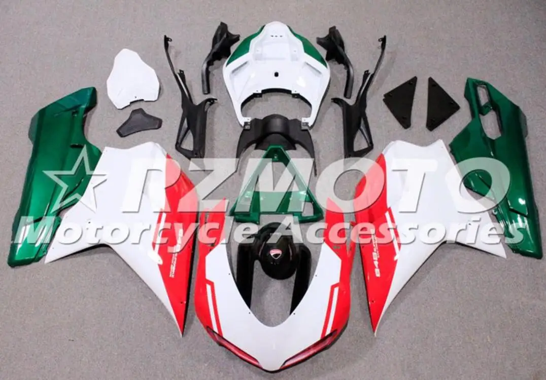 

New ABS Motorcycle Fairing kit Fit For Ducati 848 evo 1098 1198 2007 2008 2009 2010 2011 2012 Custom Green Red