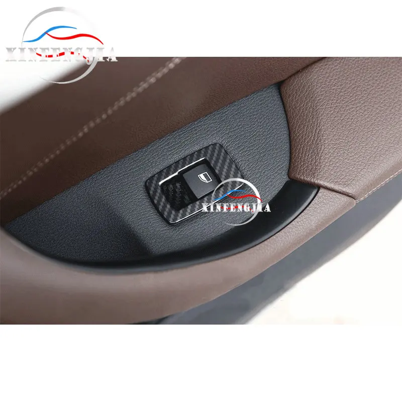 

For BMW X1 X2 F47 F48 16-19 Carbon Fiber Color Car Door Window Lift Button Panel Trim