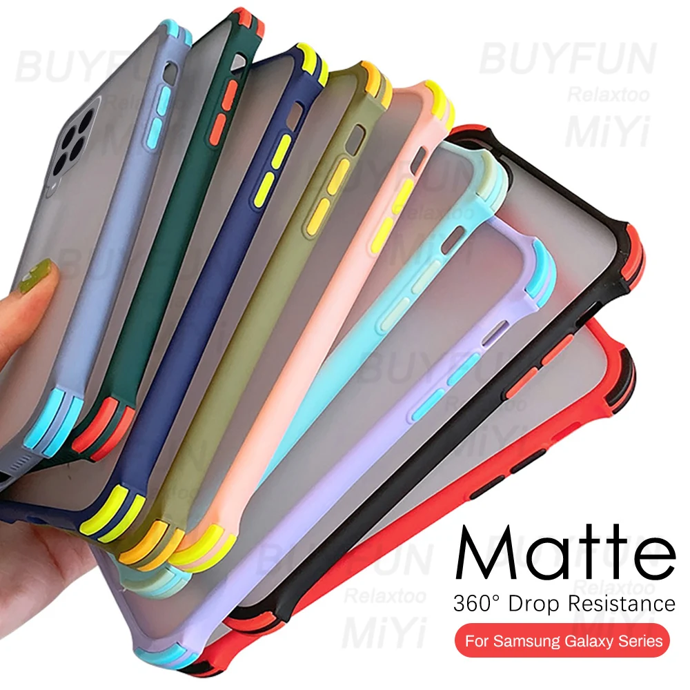

Airbag Shockproof Case For Samsung Galaxy A 12 22 32 52 72 A12 A22 A32 A42 A52 A72 2021 4G 5G Coque TPU Bumper Matte Back Cover