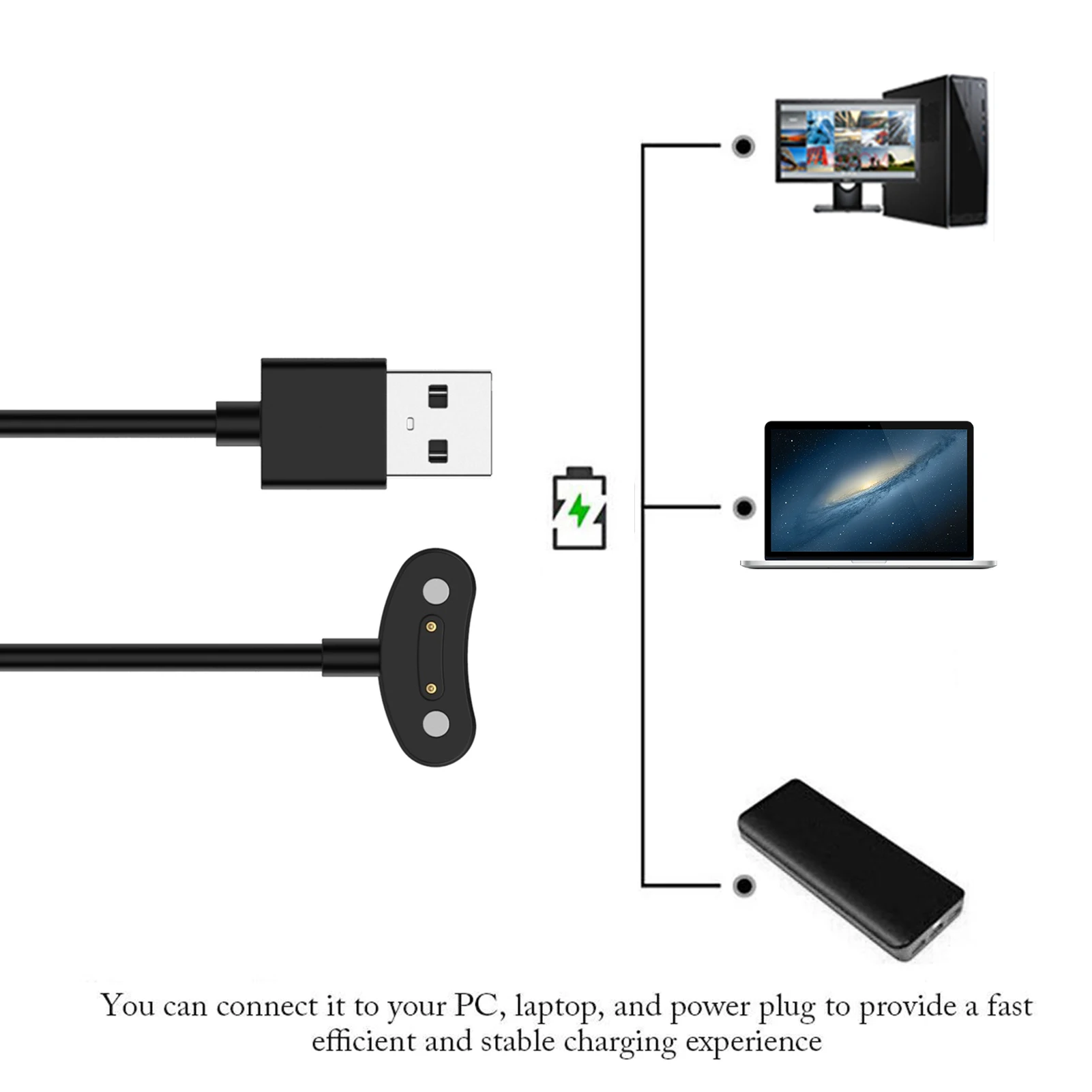 Магнитный адаптер для зарядки TicWatch Pro3 USB-кабель шнур смарт-часов аксессуары часов