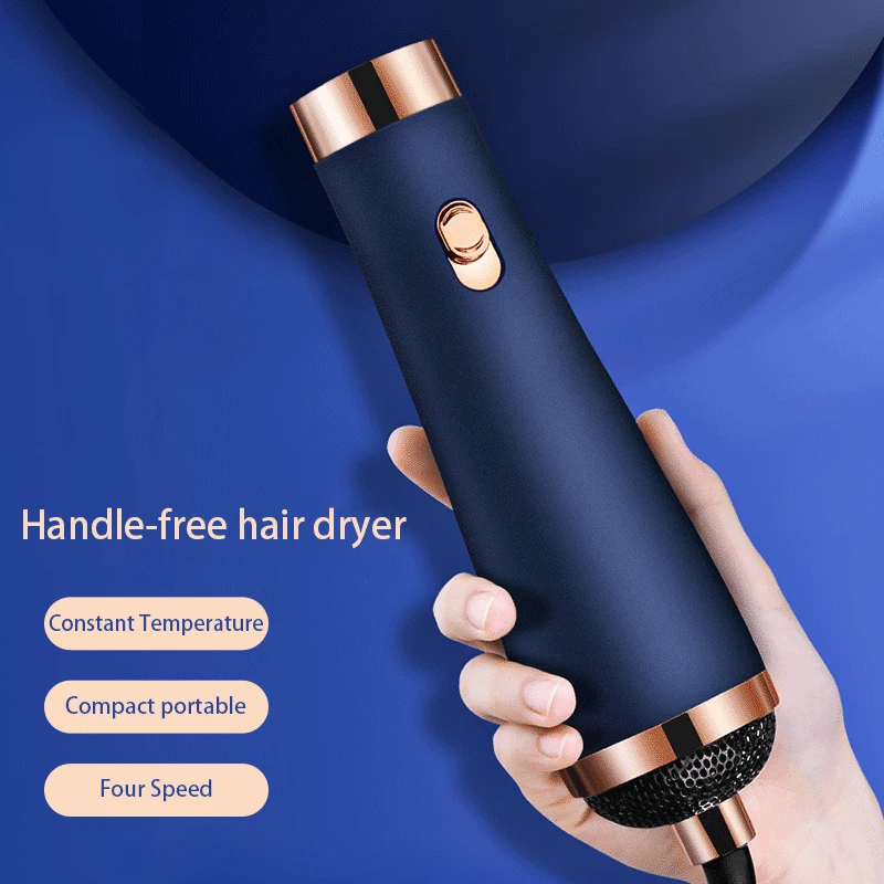 

3 In 1 Portable Handleless Hair Dryer Anion Hair Dryer With Three Brushes Salon Equipment Straight Curly Blow Dryers For Travel