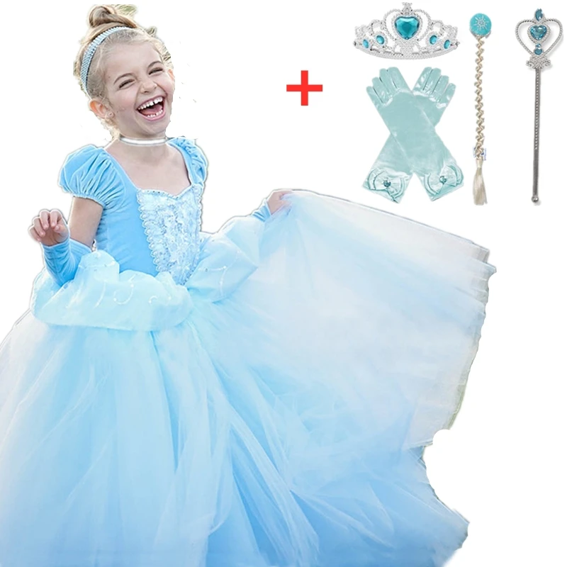 Фиолетовое платье принцессы для девочек Детская одежда костюмированной