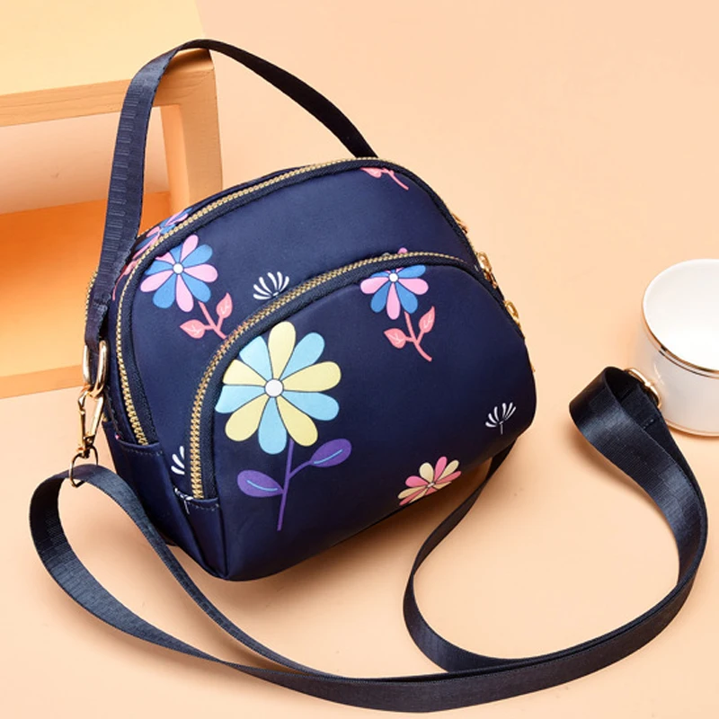 

Fashion Printed Pattern Women's Underarm Nylon Cloth Shoulder Bag Female Shopper Small Handbag Designer Crossbody Bags For Women