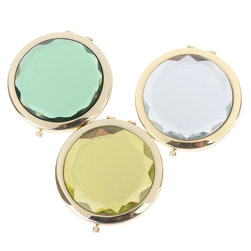 1 шт. портативное компактное косметическое зеркало роскошное круглое