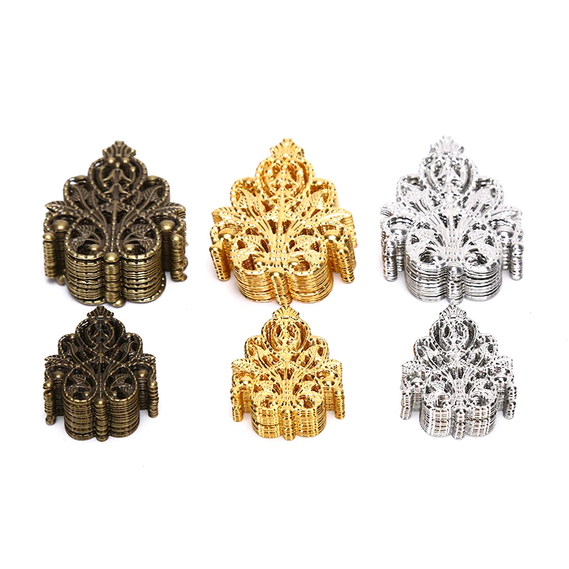

20pcs Wholesale Filigree crafts Hollow Embellishments Findings Jewelry Accessories Bronze Tone ornaments 35mm