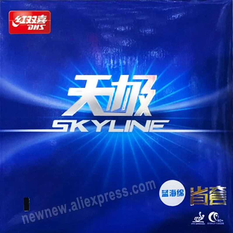 DHS Skyline 40+ TG 2 Provincial Blue Sponge Control + Spin Pips-In Table Tennis PingPong Rubber With Sponge